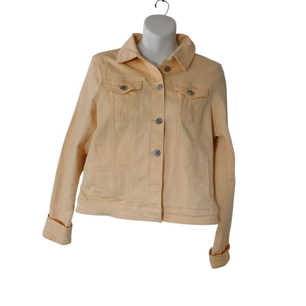 FDJ Yellow Jacket with Collared Neckline and Structured Shoulders